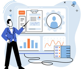 Employee performance evoluation, analysis of effectiveness of professional activity scenes set. Establishing level of compliance of characteristics of an employee with requirements of position held