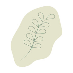 Aesthetic Blob with Leaf Illustration