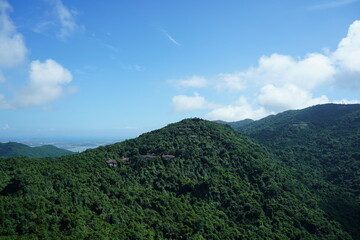 Blue Sky and Mountains in Sanya