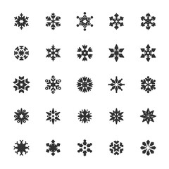 Icon set - snowflake filled