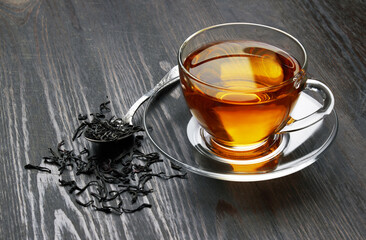Cup of Tea on a dark wood