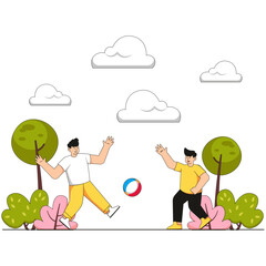 Children Are Playing Illustration