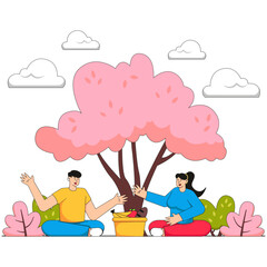 Picnic In The Park Illustration