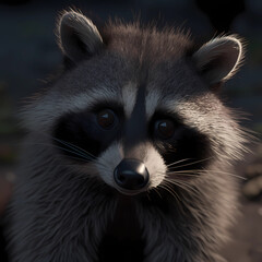 Obraz premium Raccoon Hyper Realistic Render