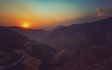 Sunset Over the Mountains