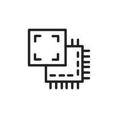 Fabric Knit Machine Outline Icon