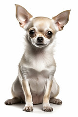 Obraz premium Chihuahua Dog isolated on white background, Generative AI
