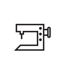 Obraz premium Tailor Sewing Machine Outline Icon