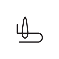 Needle Sewing Stich Outline Icon