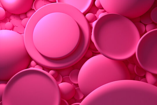 pink and white cups, ai generative