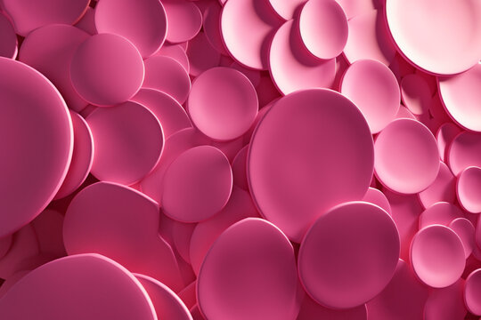 close up of pink bubbles, ai generative