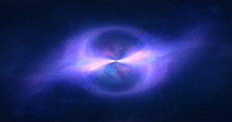 Abstract cosmic multi-colored transparent energy waves glowing background