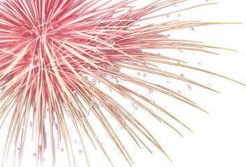 Obraz premium Isolated bright fireworks created with generative ai