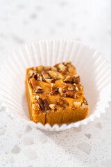 Pumpkin spice fudge with pecans
