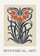Flower market print set. Flower market poster concept template perfect for postcards, wall art, banner etc. Retro 70s, 80s, 90s botanical design.