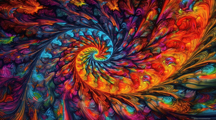 Spiritual, Surreal & Psychedelic art. Synthwave and retrowave background. wave music. Generative AI.