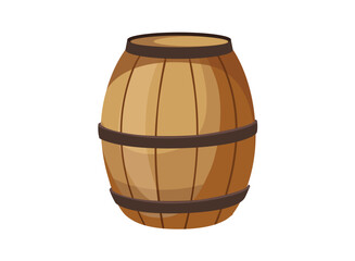Concept Farm village field garden barrel. The illustration is a flat vector design featuring a concept of a cartoon farm with a garden barrel. Vector illustration.