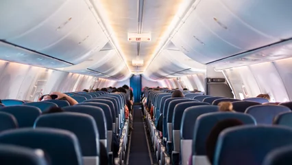 Fototapeten Background of airplane seats. © tonefotografia