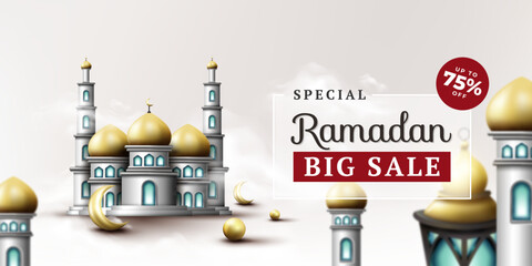 Ramadan kareem sale design background