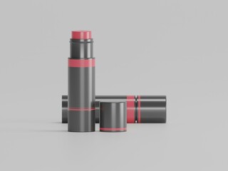 Glue stick 3d rendering with white background