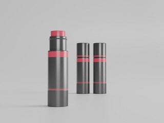 Glue stick 3d rendering with white background