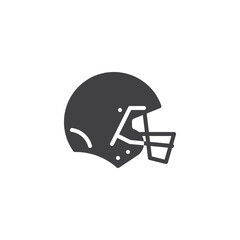 American football helmet vector icon