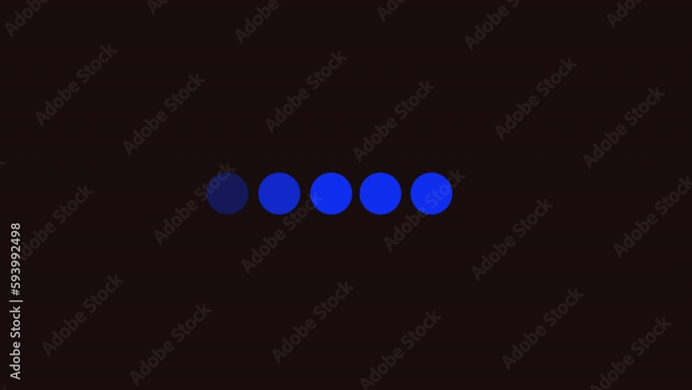 Poster 3d rendered animation of waiting circles isolated on a black background