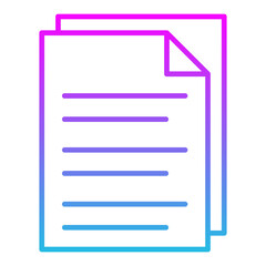 Obraz premium Files Line Gradient Icon