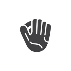 Baseball mitt vector icon