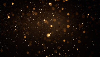 Abstract gold bokeh defocus by lights blur background.