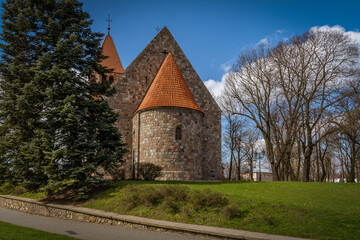 Fototapeta na wymiar The oldest church in the city of Inowroclawia, Poland.