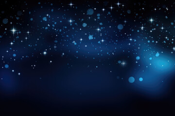 Obraz premium Dark blue background with stars, glare and highlighted area