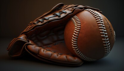 Baseball Glove and Ball