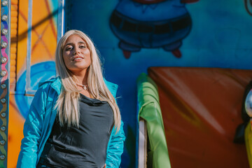 girl in the amusement park