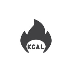 Kcal burn vector icon