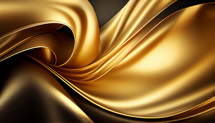 Smooth golden tellow silk