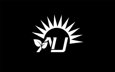 Green healthy leaf logo and Solar panel icon and Solar Energy symbol design and eco sun logo design