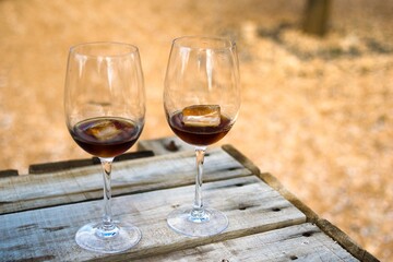 glass of red wine