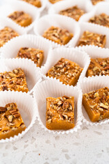 Pumpkin spice fudge with pecans