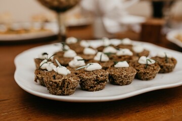 Plate of tasty snacks, perfect for entertaining guests or for an afternoon snack