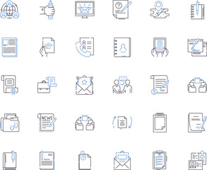 Online shopping line icons collection. Convenience, Variety, Savings, Accessibility, Speed, Security, Discounts vector and linear illustration. Reviews,Comparison,Shipping outline signs set