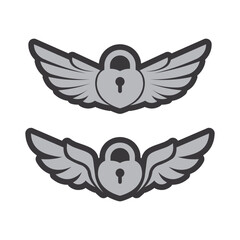 key and lock icon padlock logo and symbol vector design