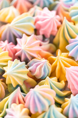 Unicorn meringue cookies