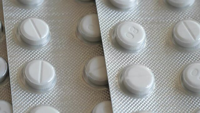 Acetylsalicylic Acid pills. Close up Medical Concept