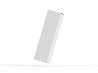 Slim paper box for branding and mockup, 3d render illustration
