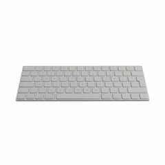 3d computer keyboard isolated on a white background.