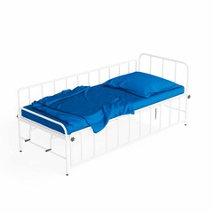 3d illustration of a hospital bed isolated on a white background