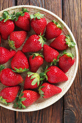 Strawberries in a plate