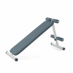 3D illustration of a press bench isolated on a white background