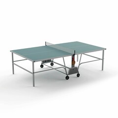 3D illustration of a tennis table isolated on a white background